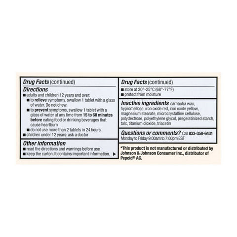 Foster And Thrive, Original Strength Acid Reducer, 10 Mg, 60 Tabs