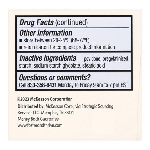 Foster And Thrive, Regular Strength Pain Relief Acetaminophen, 325 Mg, 100 Tabs
