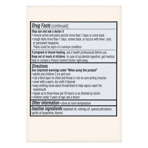 Foster And Thrive, Chest Rub Menthol, 3.53 Oz