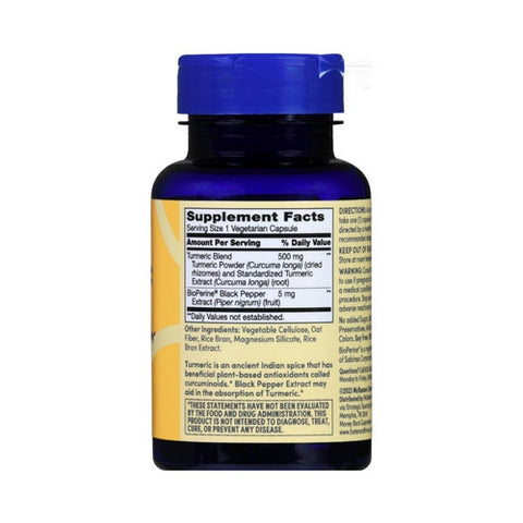 Foster And Thrive, Turmeric + Black Pepper Extract, 500 Mg, 60 Caps
