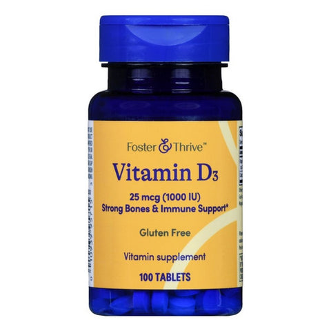Foster And Thrive, Vitamin D3, 25 Mcg, 100 tabs