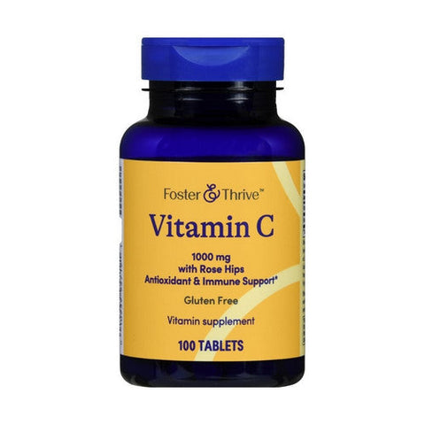 Foster And Thrive, Vitamin C With Rose Hips, 1000 Mg, 100 Tabs Foster And Thrive