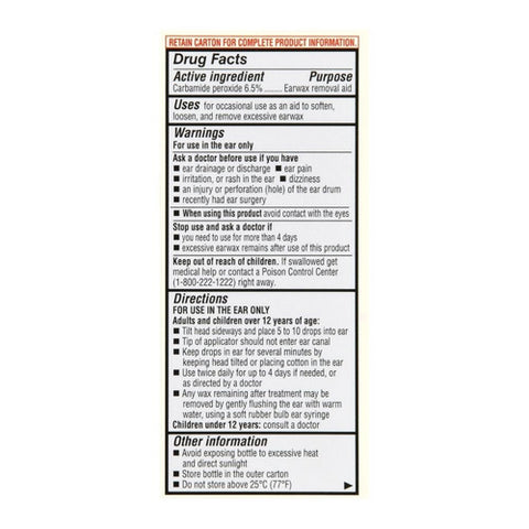 Foster And Thrive, Earwax Removal Drops Carbamide, 0.5 Oz