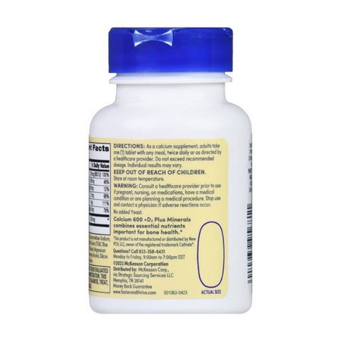 Foster And Thrive, Calcium Plus Vitamin D3 And Minerals, 600 Mg, 60 Tabs
