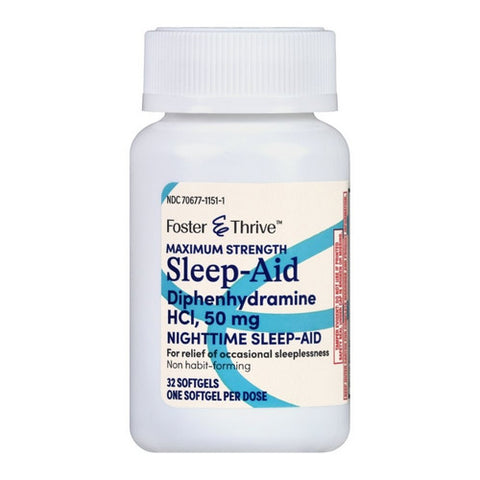 Foster And Thrive, Maximum Strength Sleep-Aid, 50 Mg, 32 Softgels