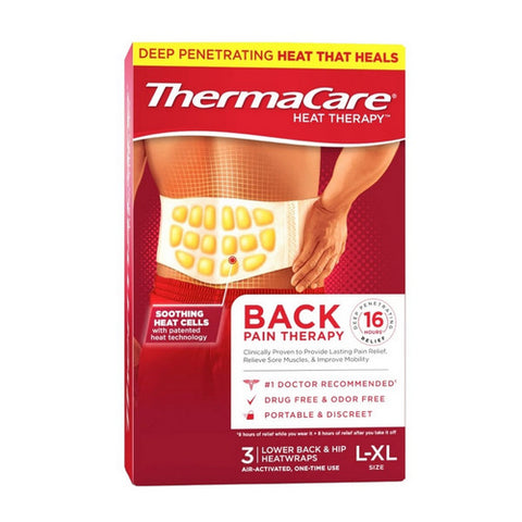 Back Pain Therapy Heatwraps Small And Medium 3 Count by Thermacare