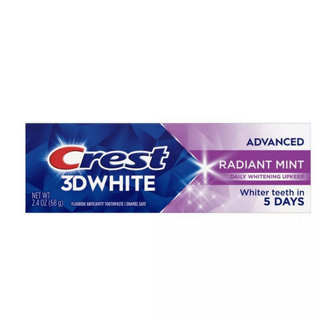3D White Advanced Teeth Whitening Toothpaste Radiant Mint 2.4 Oz by Crest