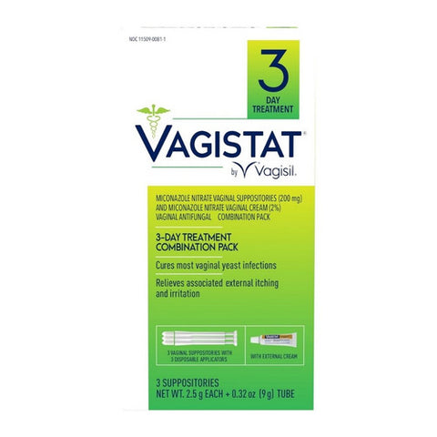 Vagistat, Vaginal Antifungal 3 Day Treatment Combination Pack, 1 Count