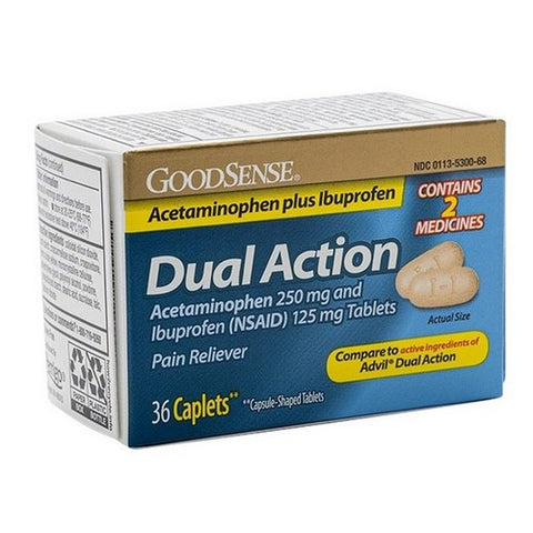 Good Sense, Acetaminphen Plus Ibuprofen Dual Action, 36 Caps