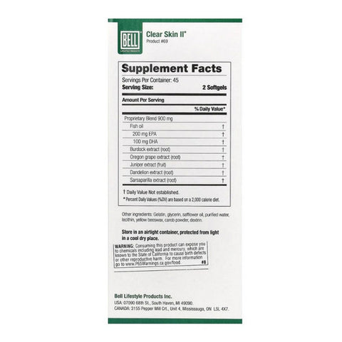 Bell Lifestyle, Clear Skin II, 90 Softgels