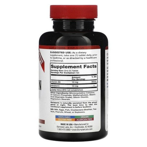 Olympian Labs, Melatonin Time Release Maximum Strength, 10 mg, 120 Tablets