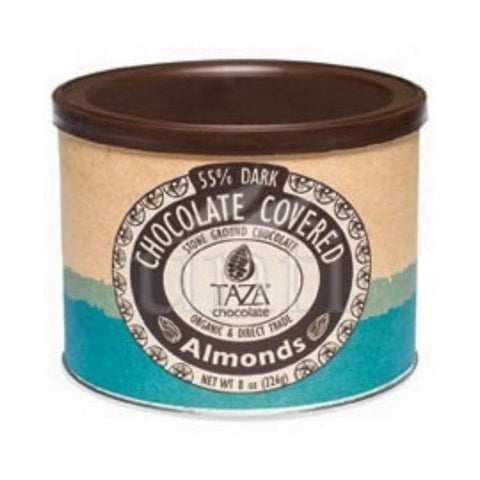 Taza Chocolate, Organic Chocolate Covered Almonds, 8 Oz (Case Of 6)