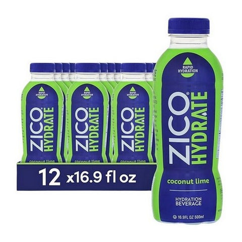 Zico, Hydrate Coconut Lime Hydration Beverage, 16.9 Oz (Case Of 12)