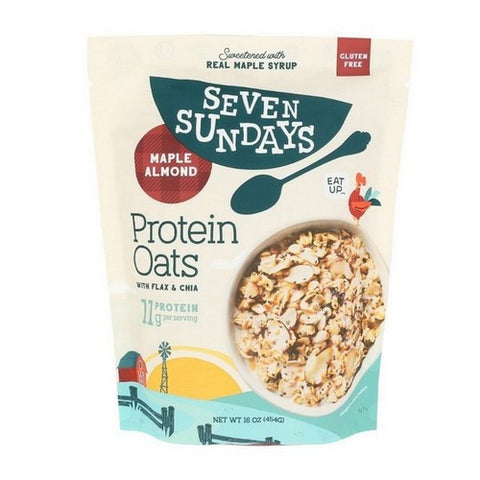 Seven Sundays, Protein Oats Maple Almond, 16 Oz (Case Of 6)