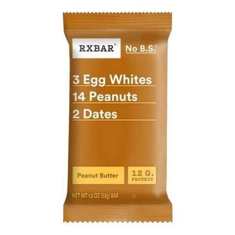 Rxbar, Peanut Butter Protein Bars, 1.8 Oz X 5 Count (Case Of 6)