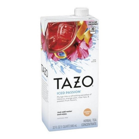 Tazo, Iced Passion Herbal Tea Concentrate, 32 Oz (Case Of 6)