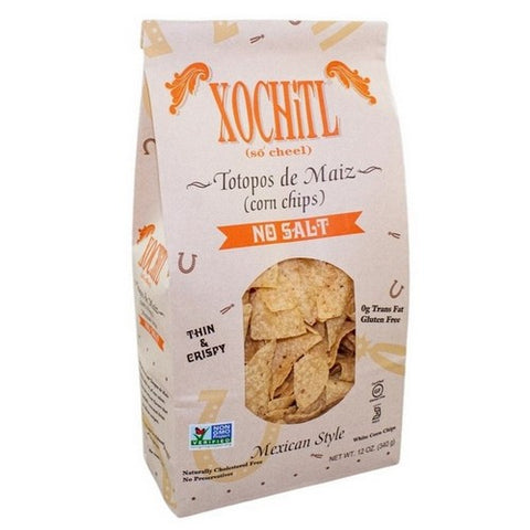 Xochitl, Corn Chips No Salt, 12 Oz (Case Of 10)