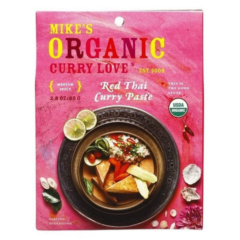 Mike's Organic Foods, Red Thai Curry Paste Small Box, 2.8 Oz (Case Of 6)