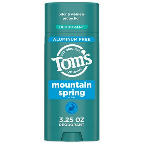Tom's Of Maine, Mountain Spring Natural Deodorant For Men And Women, 3.25 Oz (Case Of 6)