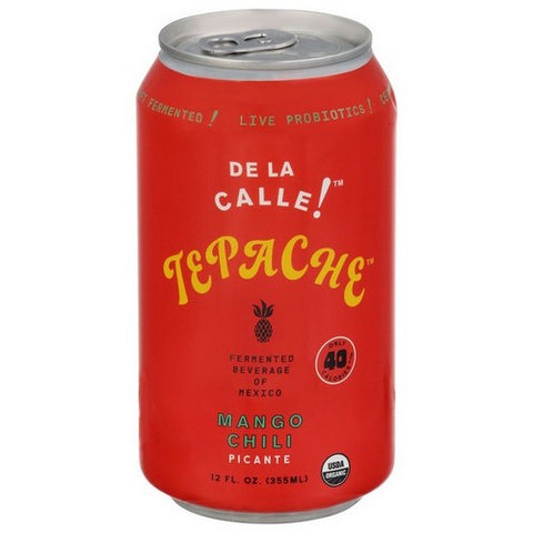 De La Calle, Fermented Beverage Tepache Mango Chili Picante, 12 Oz (Case Of 12)