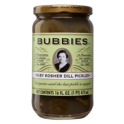 Bubbies, Baby Kosher Dill Pickles, 16 Oz (Case Of 6)