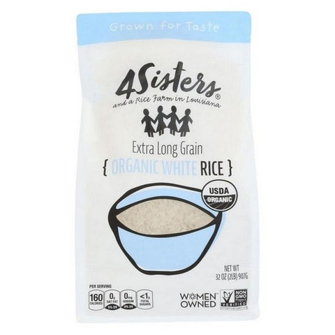 4 Sisters, Organic Long Grain White Rice, 2 Lb (Case Of 6)