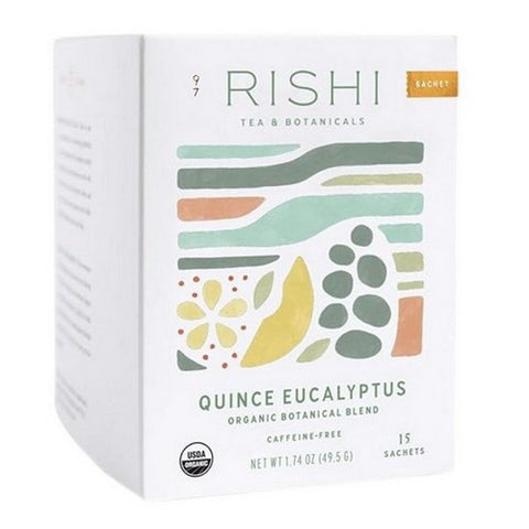 Rishi Tea, Organic Herbal Tea Quince Eucalyptus, 15 Bags (Case Of 6)
