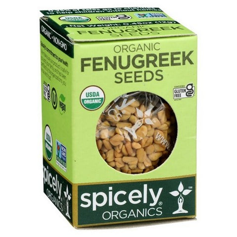 Spicely Organics, Organic Fenugreek Seeds, 0.45 Oz (Case Of 6)