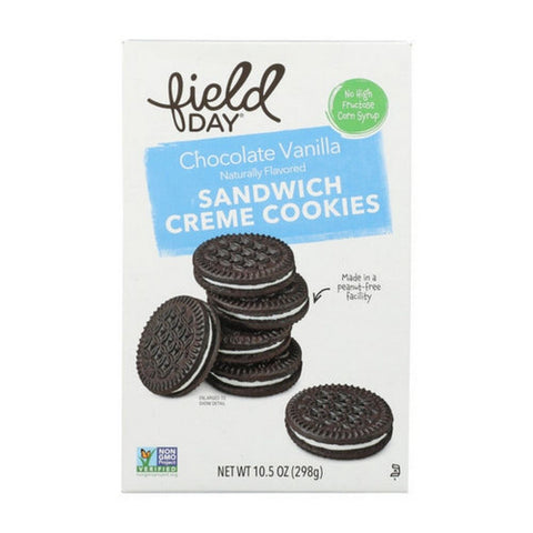 Field Day, Chocolate Vanilla Sandwich Creme Cookies, 10.5 Oz (Case Of 12)