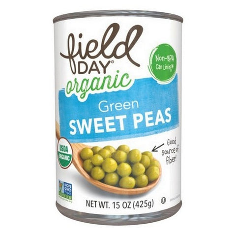 Field Day, Organic Sweet Peas, 15 Oz (Case Of 12)