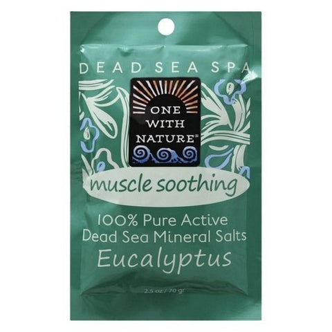 One with Nature, Dead Sea Mineral Salt Bath Soothing, 2.5 Oz (Case Of 6)