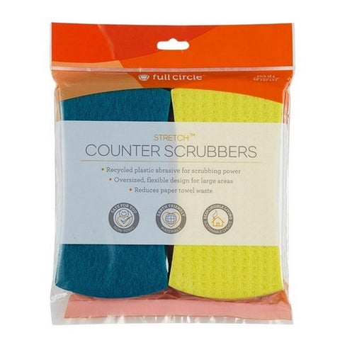 Full Circle Home, Recycled Stretch Counter Scrubbers, 4 Count (Case Of 6)