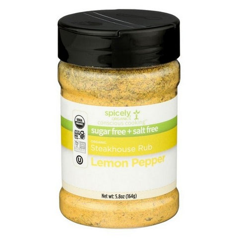 Spicely Organics, Organic Spicely Lemon Pepper Rub, 5.8 Oz (Case Of 3)