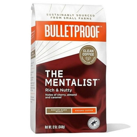 Bulletproof, Mentalist Medium Dark Roast Ground Coffee, 12 Oz (Case Of 6)