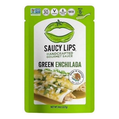 Saucy Lips, Green Enchilada Sauce, 8 Oz (Case Of 6)