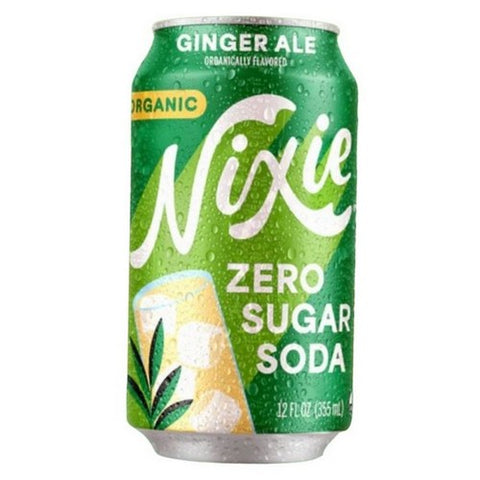 Nixie, Soda Ginger Ale Zero Sugar, 12 Oz (Case Of 12)