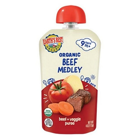 Earth's Best, Organic Beef Medley, 4 Oz (Case Of 12)