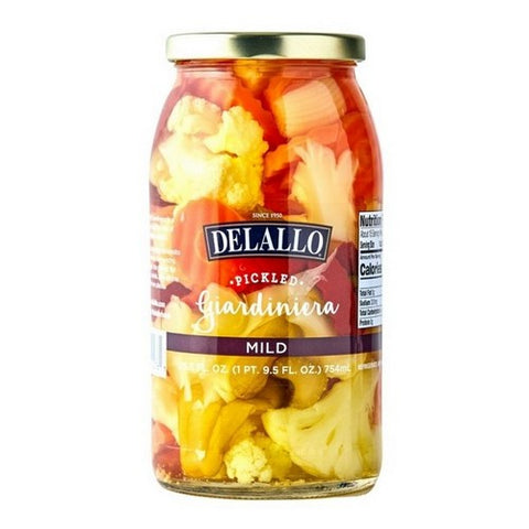 Delallo, Mild Pickled Giardiniera, 25.5 Oz (Case Of 6)