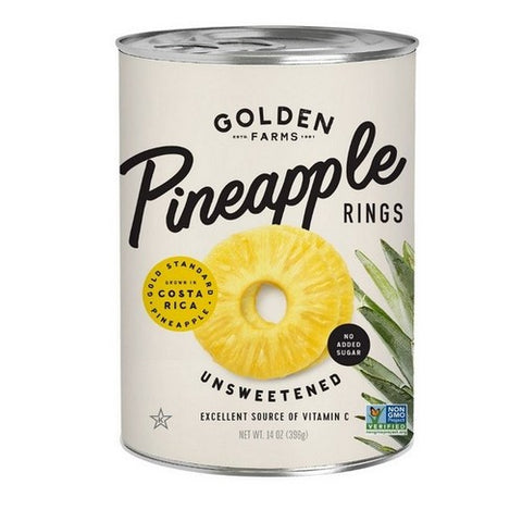 Golden Farms, Organic Pineapple Rings, 14 Oz (Case Of 12)