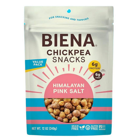 Biena, Himalayan Pink Salt Value Size Chickpea Snacks, 12 Oz (Case Of 6)