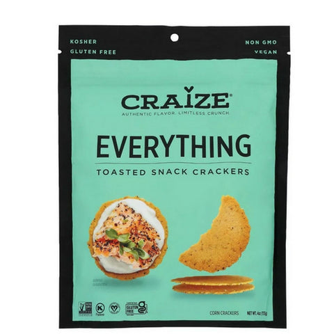 Craize, Everything Toasted Snack Crackers, 4 Oz (Case Of 6)