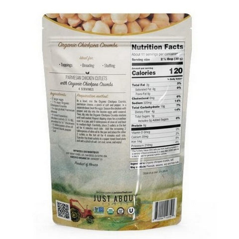 Just About Foods, Organic Chickpea Bread Crumbs, 12 Oz (Case Of 6)