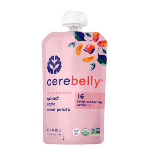 Cerebelly, Spinach Apple Sweet Potato Baby Meals Multipack, 4 Oz X 3 Count (Case Of 6)