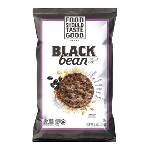Food Should Taste Good, Black Bean Tortilla Chips, 5.5 Oz (Case Of 12)