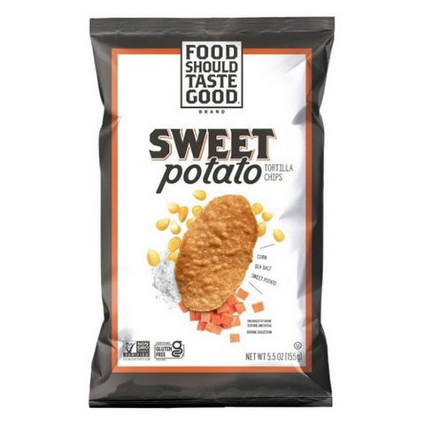 Food Should Taste Good, Sweet Potato Tortilla Chips, 5.5 Oz (Case Of 12)