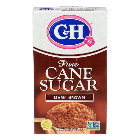Pure Cane Sugar Dark Brown Box 16 Oz (Case Of 24) by C & H