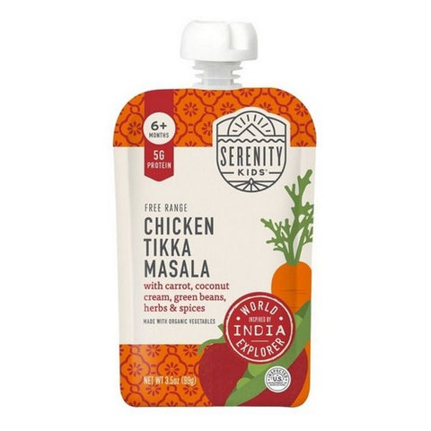 Serenity Kids, Chicken Tikka Masala Baby Food Pouch, 3.5 Oz (Case Of 6)
