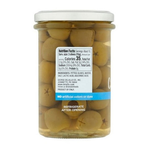 Delallo, Castelvetrano Green Pitted Olives, 5.3 Oz (Case Of 6)