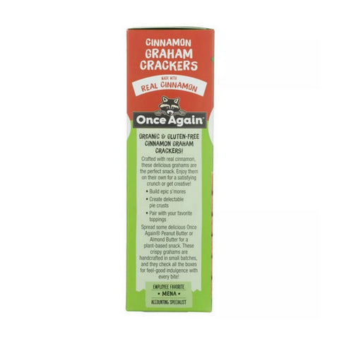Once Again, Organic Gram Crackers Cinnamon, 7.93 Oz (Case Of 6)