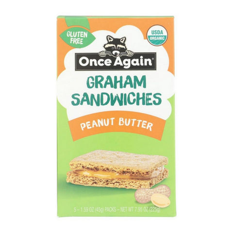 Once Again, Organic Gram Cracker Peanut Butter Sandwich, 7.95 Oz (Case Of 6)